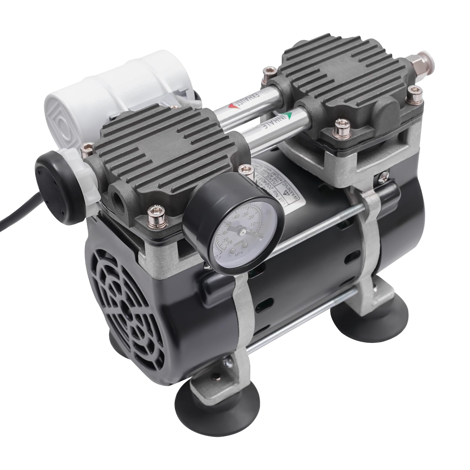 Pompe à vide sans huile, 150 W Pompe à vide de laboratoire industriel 1450 tr/min Compresseur aérographe Faible bruit, Pompe à dépression Convient pour les machines médicales, les laboratoires