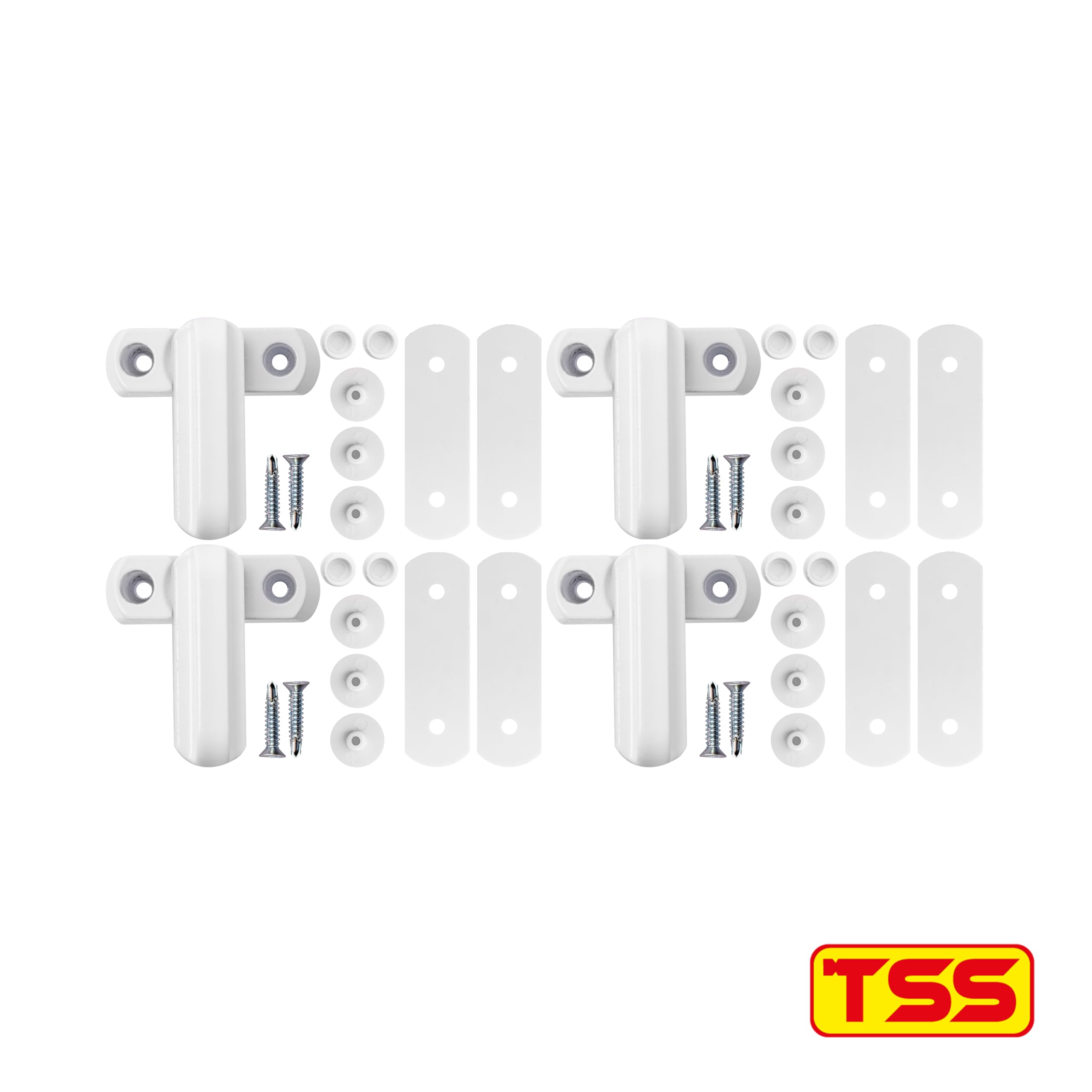 TSS 4X Pieces White Sash Jammers Window Locks for Additional Security. Door Jammer/Window Locks for UPVC Window Security/Door Security. Easy to Install. White Sash Jammer Window Lock - Image 2