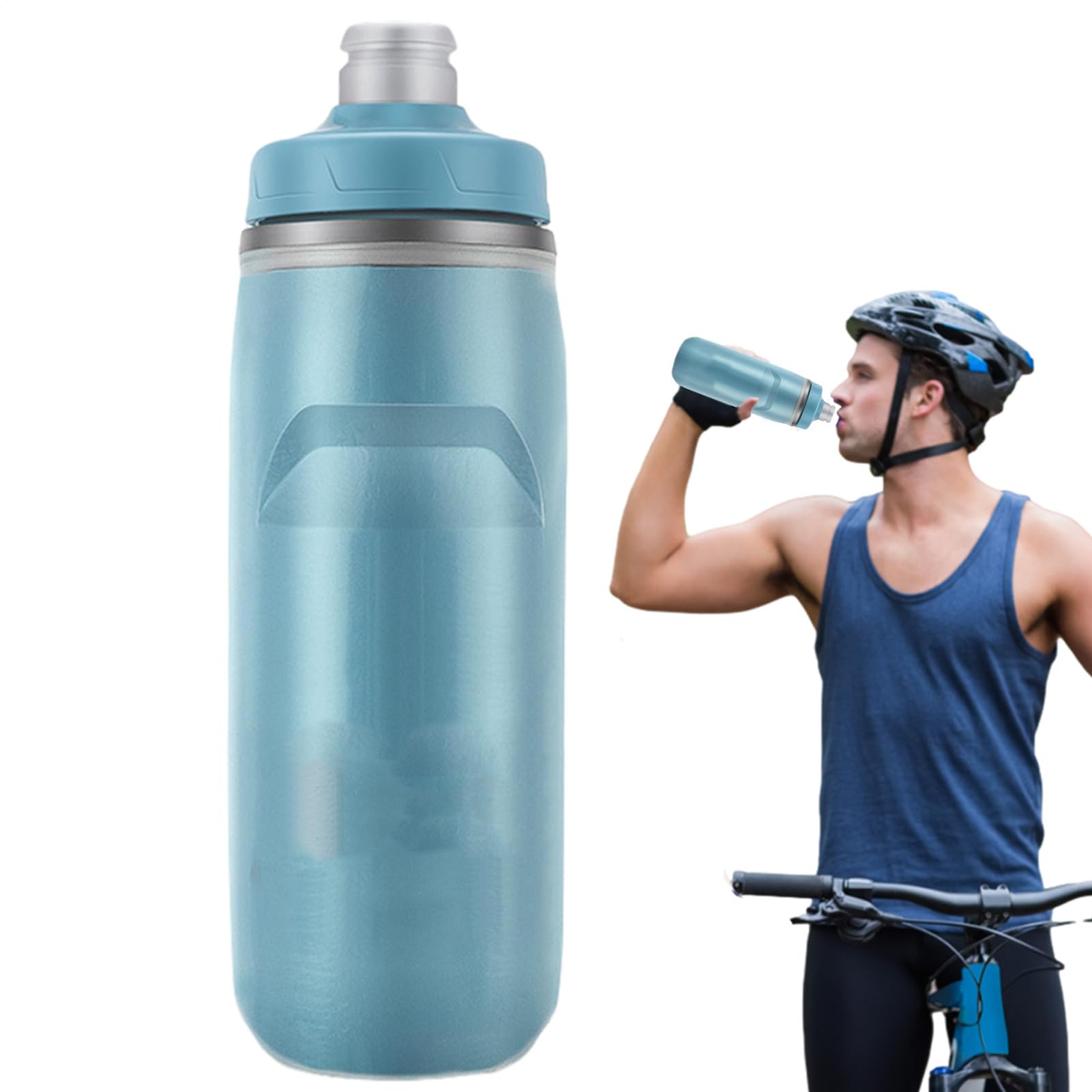 Gourde isotherme 620ml contre les fuites : le bidon sport vélo pour adulte