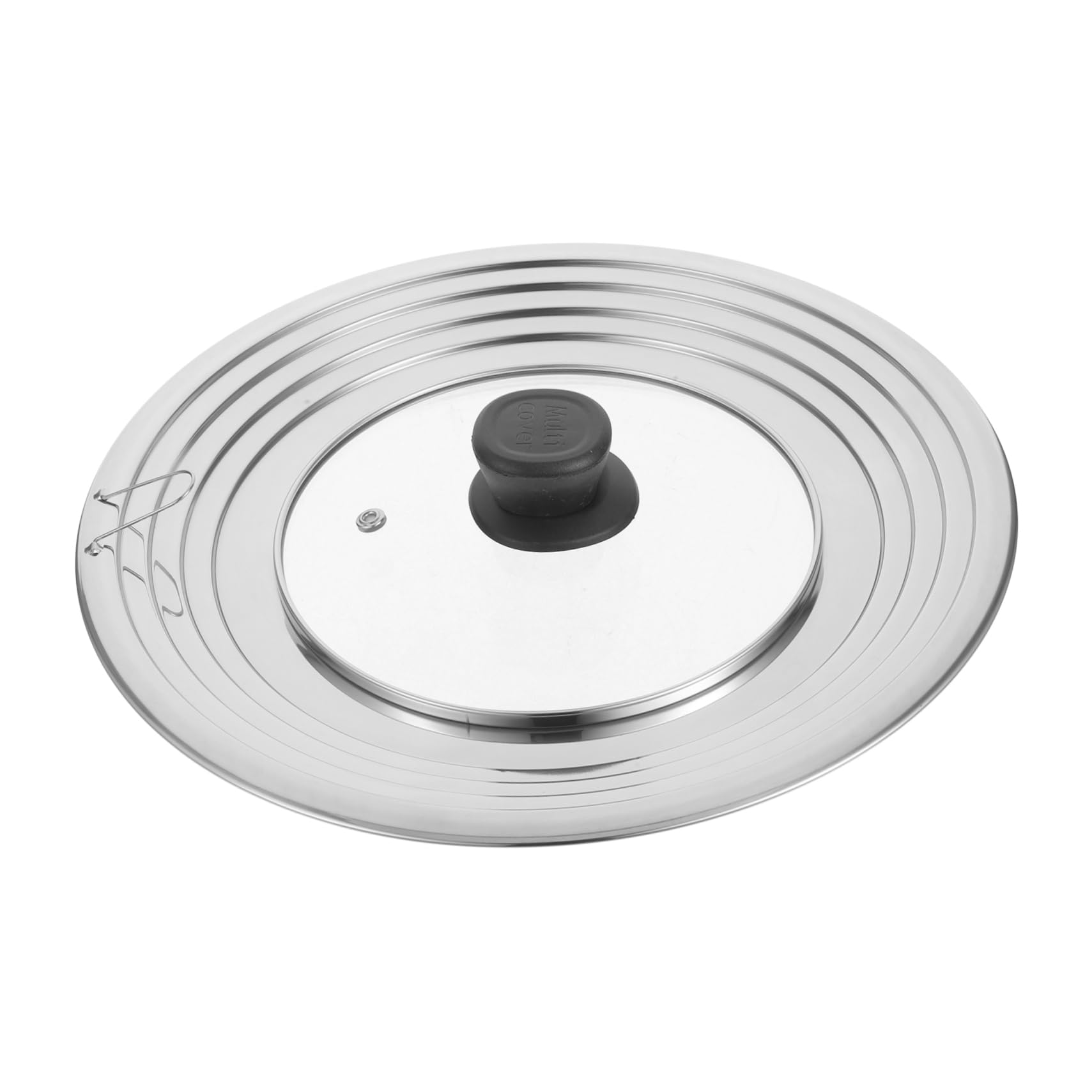 Coperchio Anti Trabocco in Vetro Temperato 28cm Bordi in Acciaio