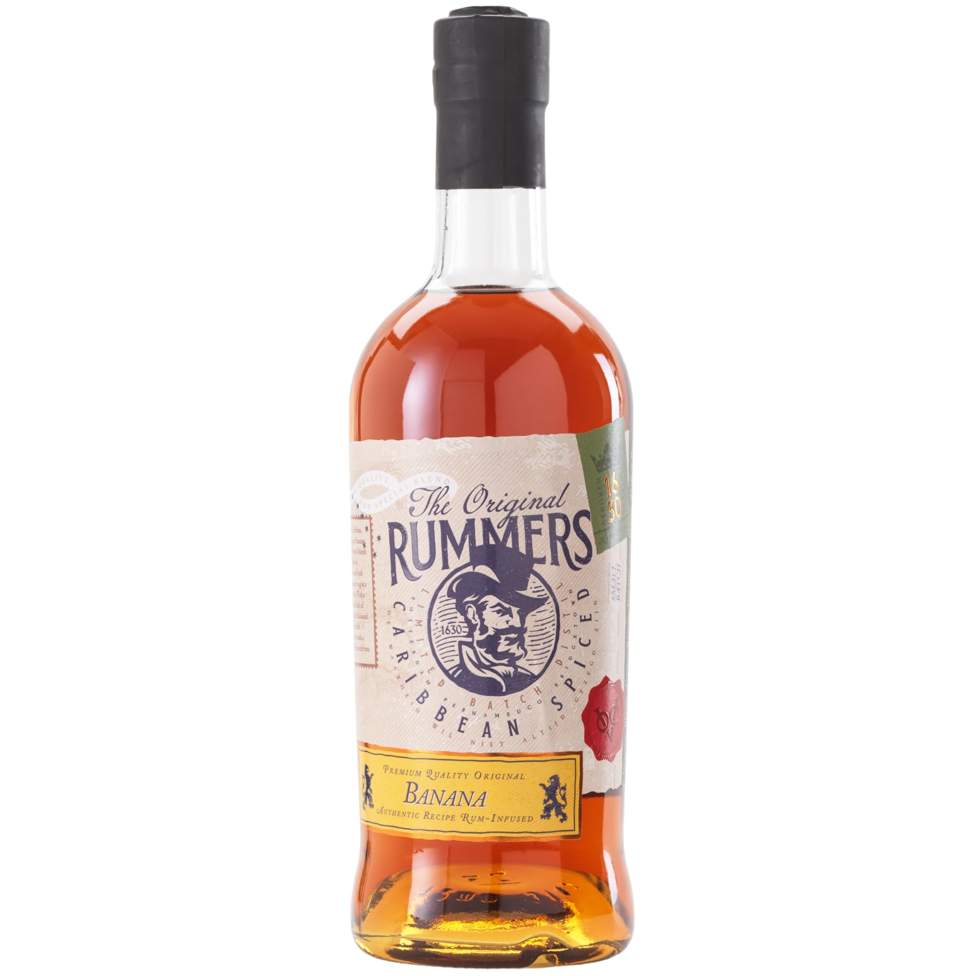 Banana Rum 70cl by Dutch Rummers (ABV 35 Percent), Golden Rum, Three-Year-Old Caribbean Rum – Jamaican Rum and Rums Blended from Brazil and Dominican Republic – Rested in American Oak Barrels