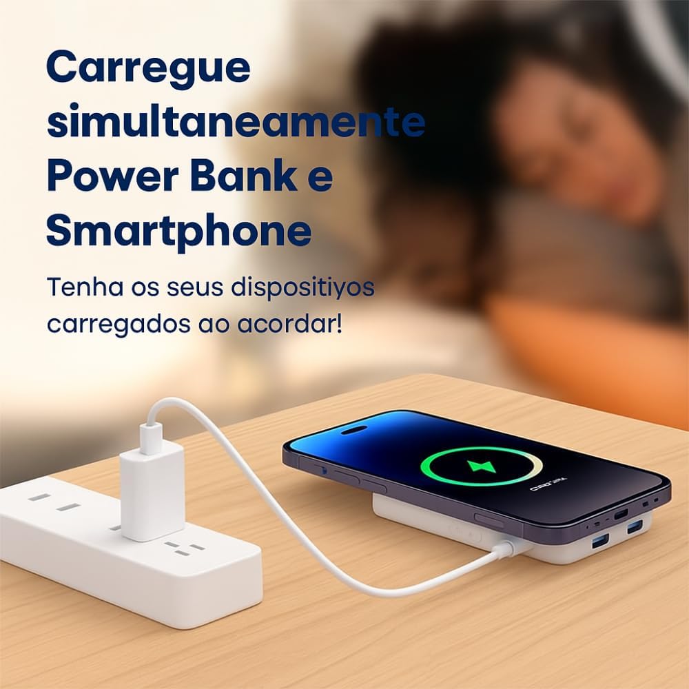Power Bank Magnético 5000mAh – Carregador Portátil Sem Fio 15W Ultra Rápido, Fino, Leve e Premium, Compatível com MagSafe e indução Power Bank Magnético 5000mAh – Carregador Portátil Sem Fio 15W Ultra Rápido, Fino, Leve e Premium, Compatível com MagSafe e indução
