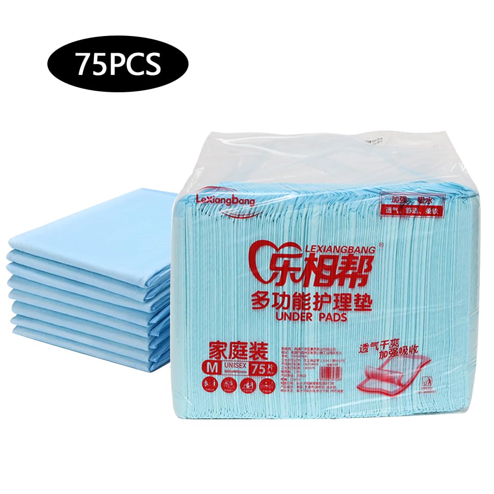 Hidyliu Tapetes para Adultos, Pañales de Absorción Rápida para Personas Mayores, 75 Piezas, 60x60 Cm