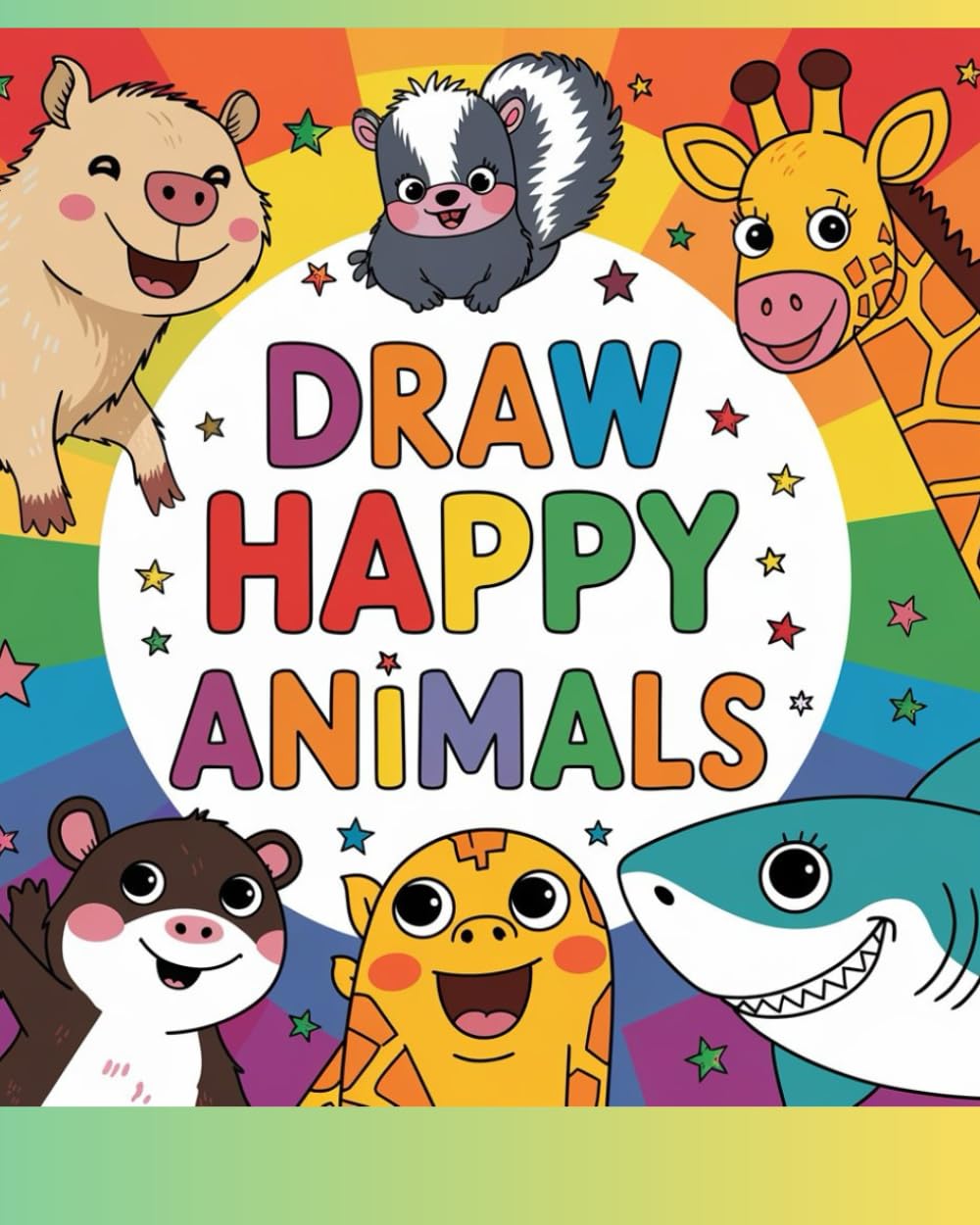 Happy Animals: Coloring Book For Kids Ages 3-7