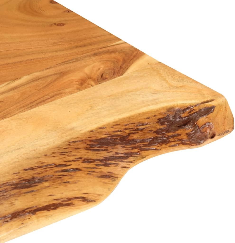 vidaXL Solid Wood Acacia Bathroom Vanity Top Worktop Washing Table Plate Floating Countertop Sink Console Wooden Home Interior 31.5"