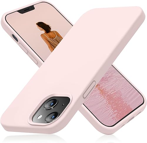 Miniatura 8 de JELE Funda diseñada a prueba de golpes para iPhone 13, funda de silicona líquida con forro de microfibra suave antiarañazos, protección contra