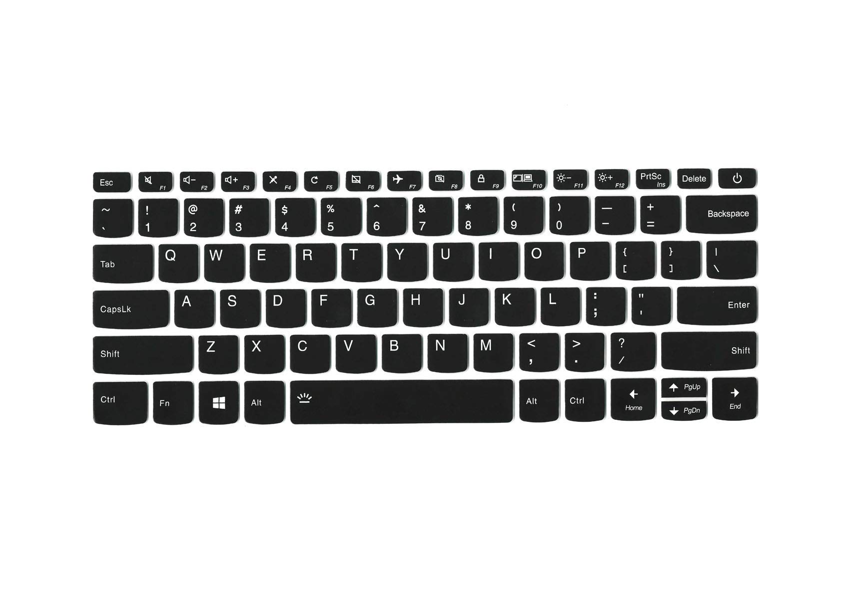 Saco Keyboard Protector Silicone Skin Cover for Lenovo IdeaPad S540 Laptop  (Before 2020 Models) Black