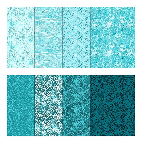 Tissu patchwork coton Soimoi bleu batik coupon predecoupe 18x22 pour patchwork facile - 2