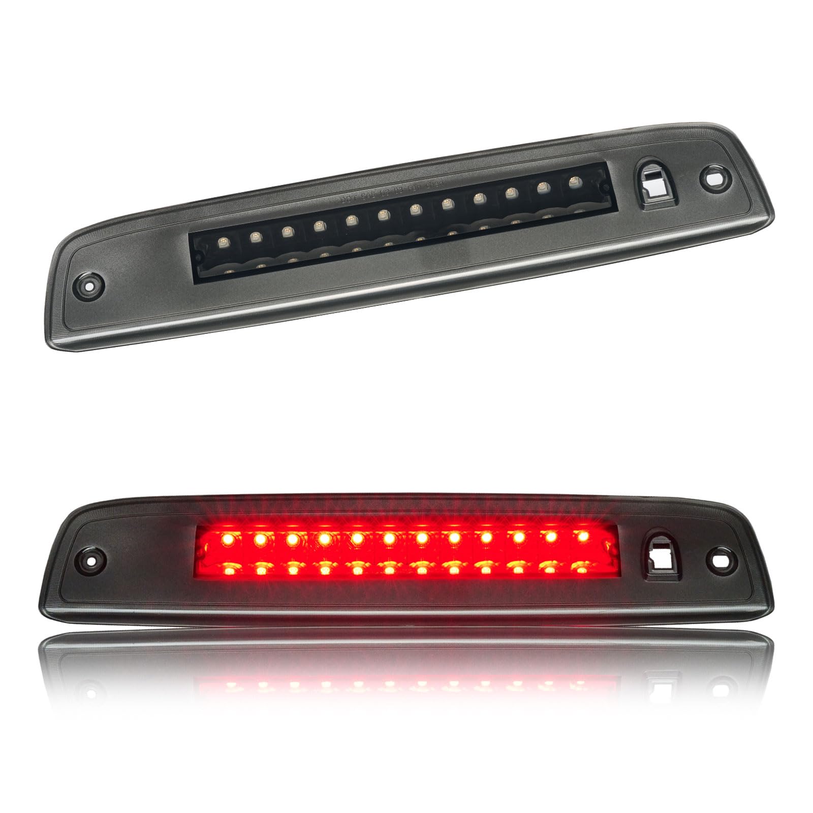 Third 3rd Brake Light LED for 2003-2016 Ford Expedition, High Mount Rear Brake Lights Assembly for 03-16 Lincoln Navigator, Waterproof Center Cab Lamp Stop Light (Black)