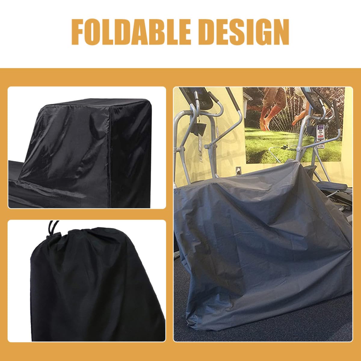 IMIKEYA Funda Protectora para Máquina y Resistente al Polvo Tela Oxford Plateada para Equipo Deportivo en Interiores y Exteriores