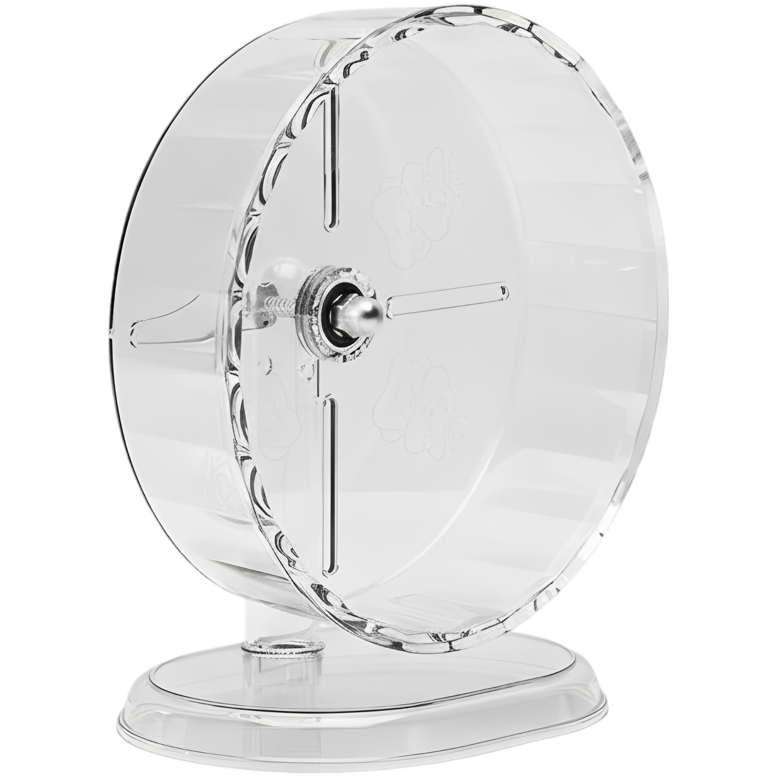Roue de Course pour Hamster de 24 cm, avec Support, silencieuse, en Plastique Transparent, pour Hamsters syriens, Facile à Nettoyer, favorise l'exercice