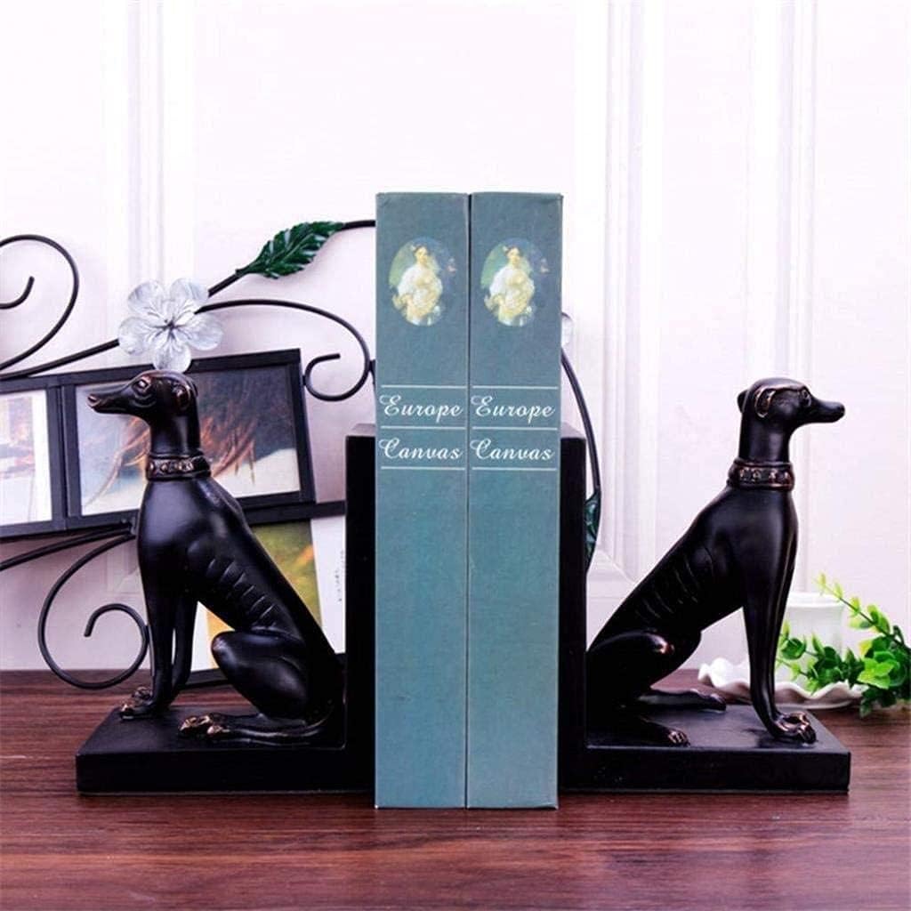 Sculpture Tabletop Statue Bookends Simulation Greyhound Statue Resin Sculpture Crafts Puppy Animal Figurines Home Decoration Office Bookshelf Book End Decoration