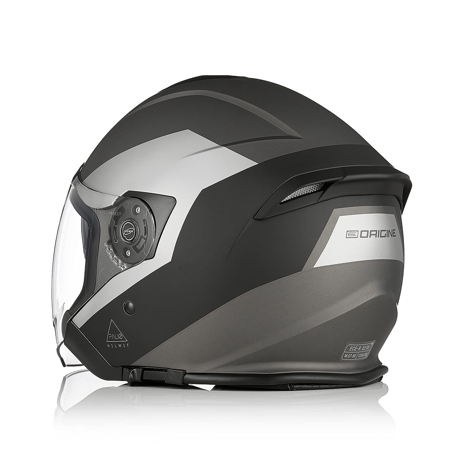 ORIGINE Casco Moto Jet Casco Moto Abierto Scooter para Mujer Hombre Adultos con Doble Visera Homologado ECE