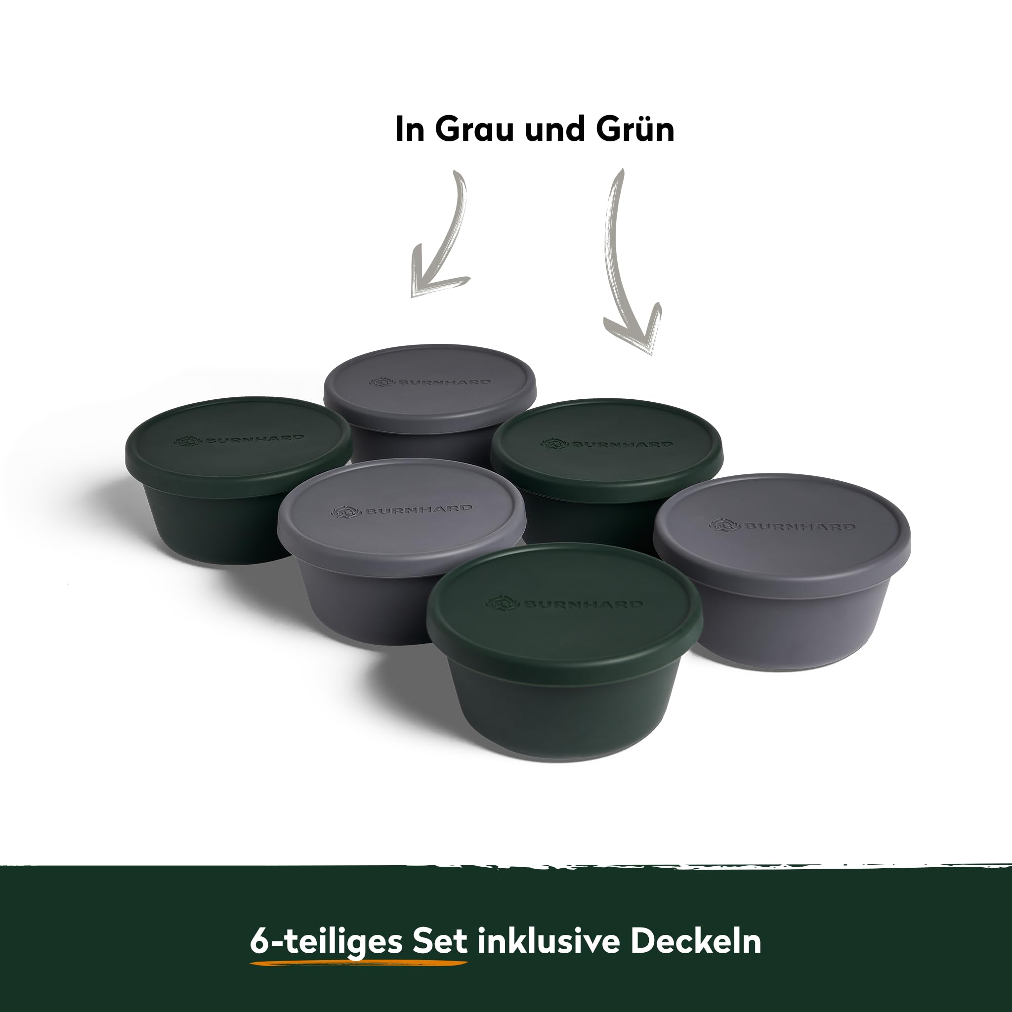 BURNHARD Scatola per impasto pizza set da 6, lavabile in lavastoviglie, resistente a temperature da -20°C a 230°C, impilabile, ideale per impasti da 300g, Ø 30cm pizze – Scatola professionale per