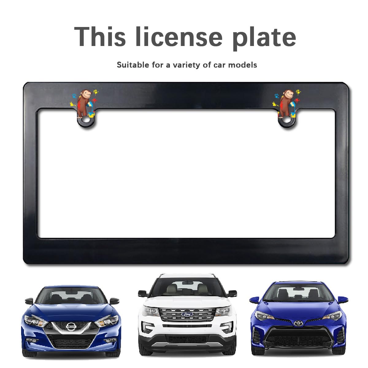 ナンバー おさるのジョージ Amazon.co.jp: おさるのジョージ ナンバーフレーム 車用