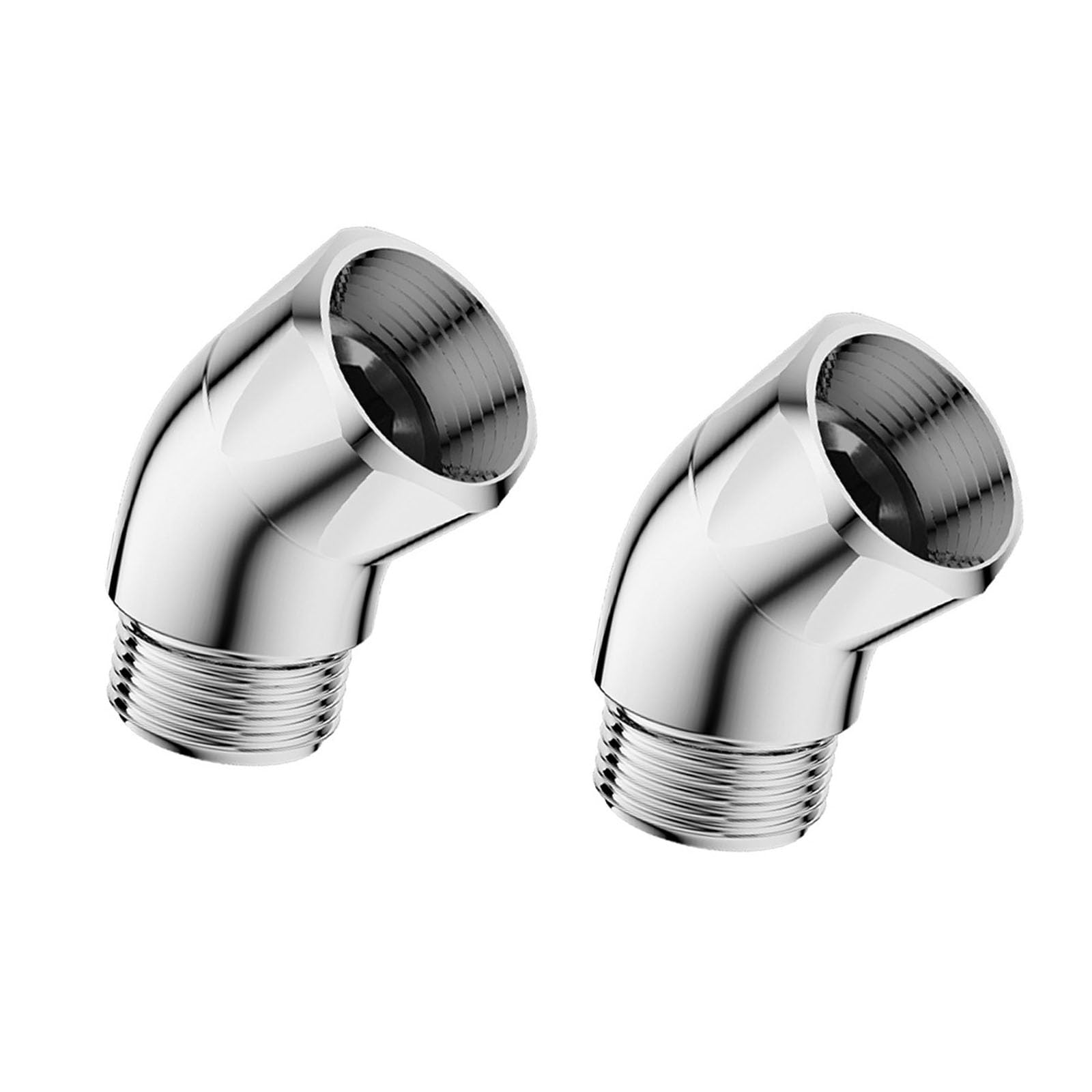 Tsophreniq Multicolor 2Pcs 135 Degree Shower Head Extension Arm Connector Handhold Shower Head Elbow Adapter Connector Coupler Easily Install Metal Handheld Elbow Adapter For Wall Mounted Or Hand