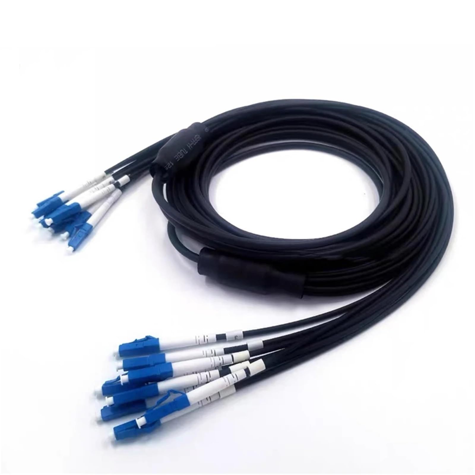 Cordon de Brassage Fibre Optique blindé LSZH 8 conducteurs 1-50 m 10 m SM Noir 8C SC LC FC St Un câble de Brassage Optique monomode 8 Fibres 20 m 30 m 40 m(1m 3pcs SC-SC)