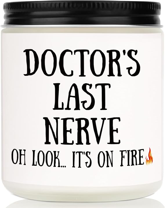Niyewsor Doctor Gifts for Men Women, Funny Doctor Candle, Doctors Day Gifts for Doctors, Birthday/Appreciation/Christmas Gift for Physician, Surgeon, OBGYN, Handmade, 7oz