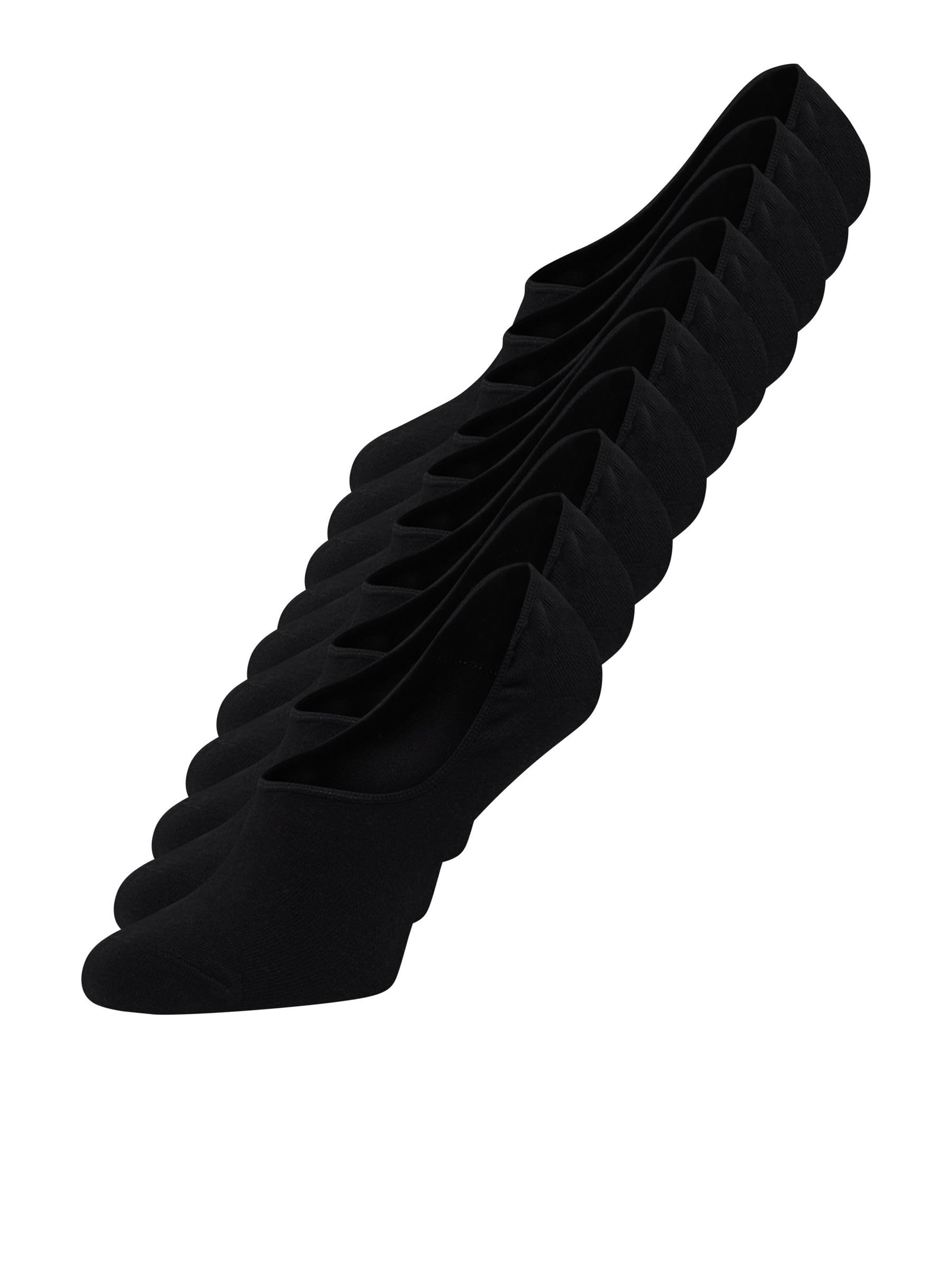 JACK & JONES Mens 10 Pack Short Trainer Socks Black 7-12