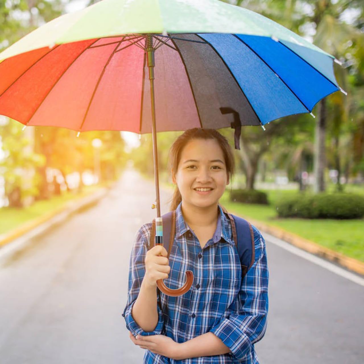 Ersatzgriff Für Regenschirm Komfortabler Schirmgriff Austauschbar Für Regen- Und Sonnenschirme Gebogener Regenschirmgriff Zubehör Für Stabilen Halt