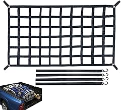 Carga Reboque,4" x 4" Bungee Cargo Net Para Cama Caminhão - Malha reelástica pequena resistente se estenaté 12 'X 18' compatível com cama coleta, reboque, porta-malas, Ainichi