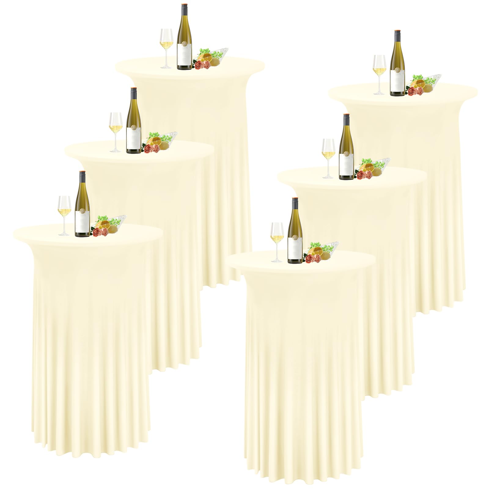 60X110CM Spandex Cocktail Tablecloth Skirt Elastic Round Table Cover High Top Table