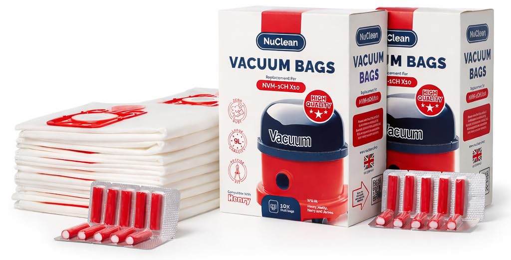 Replacement for Henry Hoover Bags - Compatible with Henry, Hetty, NVM-1CH Vacuum Bag (10 Bags & 10 Freshners) — view 6