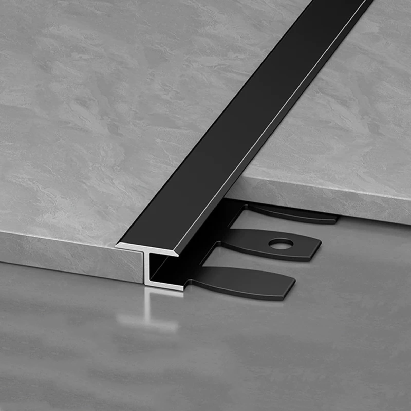 Moldura De Perfil En T De Aleación De Aluminio, 3 Piezas De 90 Cm Para El Borde De Suelos De Madera, Umbral De Puerta Ultraestrecho Y Tira De Recubrimiento Para Juntas(Matte Black,10mm*90cm)