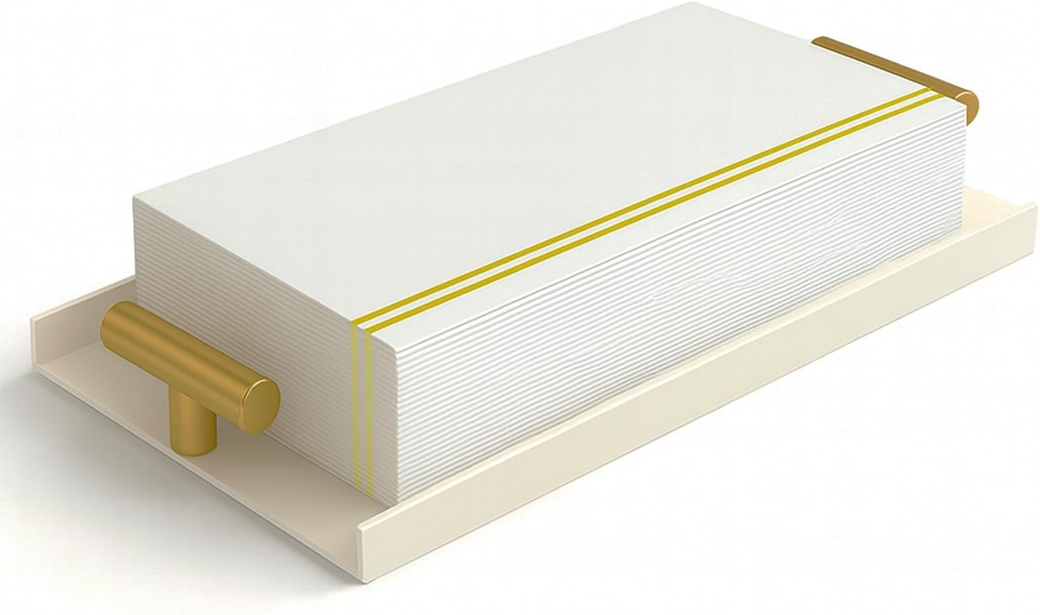 Guest Towel Holder Tray for Bathroom - Napkin Holder for Bathroom(White)