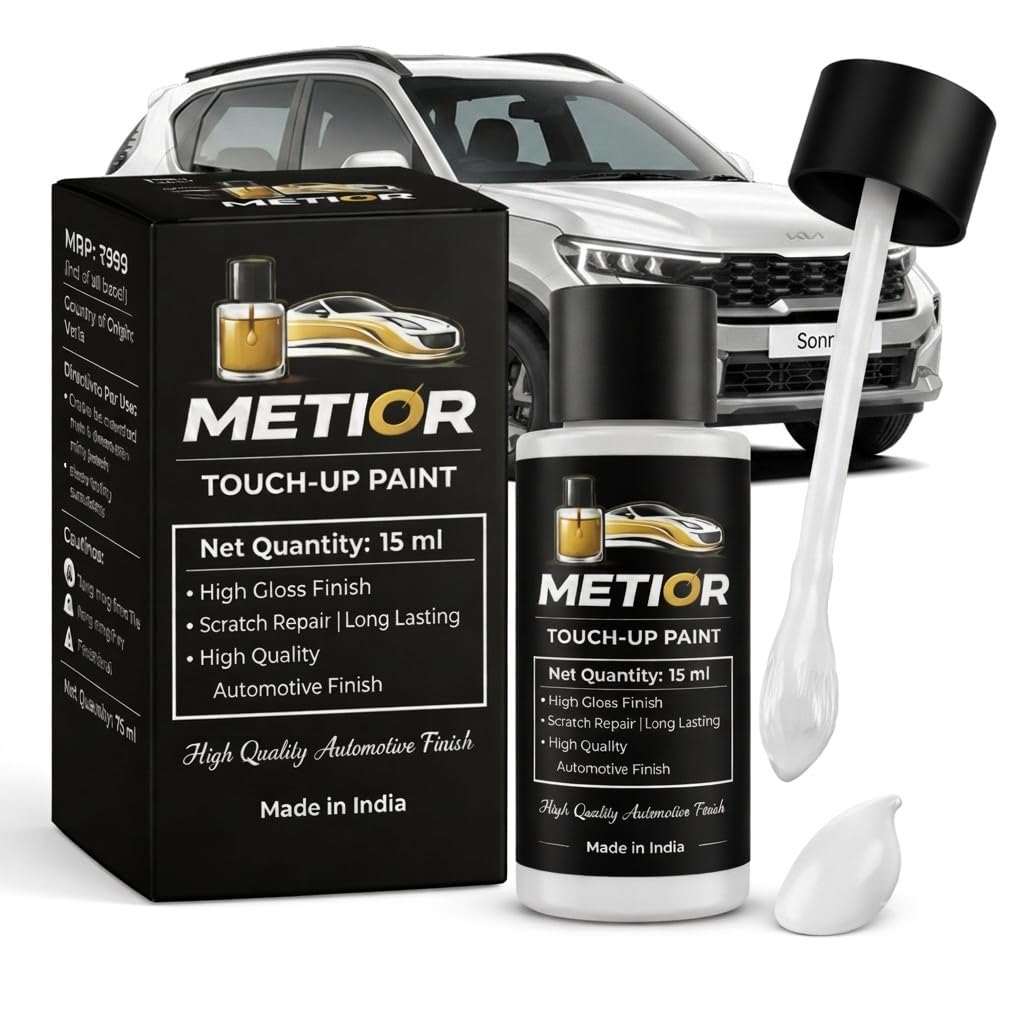 KIA Sonet Glacier White Pearl (GWP) Touch Up Paint Pen | OEM Factory Color Match | Premium Scratch Remover | Quick Dry Finish | Stone Chip & Minor Damage Repair | DIY Automotive Touch Up | 18ml | Glacier White Pearl (GWP)-image-42