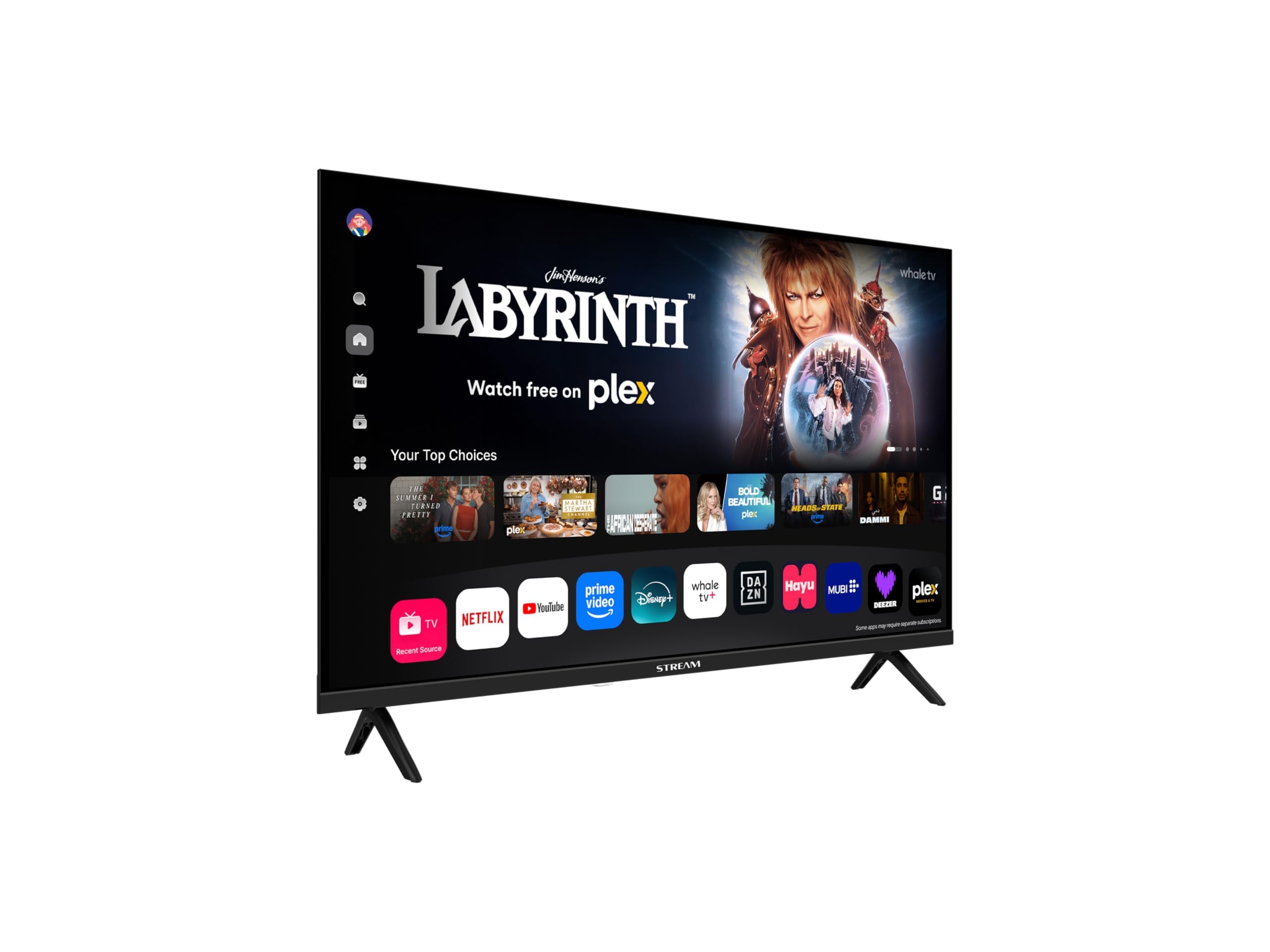 Stream System - Smart Easy Whale TV 32, HD Ready, Frameless (senza cornice), Chromecast e Miracast integrati, Google Assistant, WiFi, DVB-T2/C/S2, modalità hotel - Modello S32HWKA1