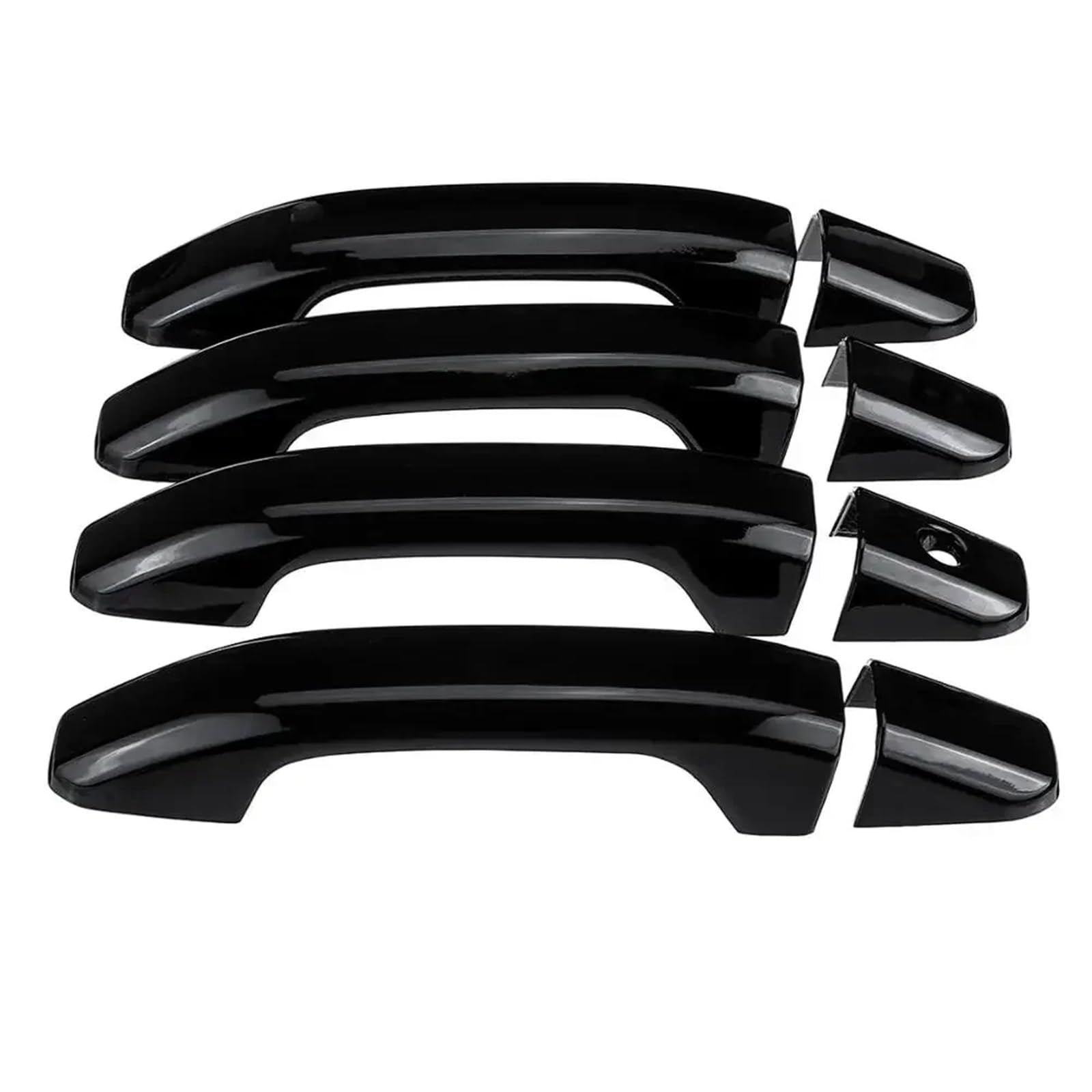 Rdwspli Black Exterior Handle Shell Compatible With Chevy For Silverado 1500 2014 2015 2016 2017 2018 2019 Car Exterior Door Handle Covers Chrome 8Pcs Set