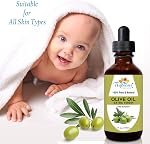 Huile d'olive biologique extra vierge 4 oz - Cold Pressed Non raffiné - Utilisation pour visage, peau de bébé, cheveux, qualité alimentaire