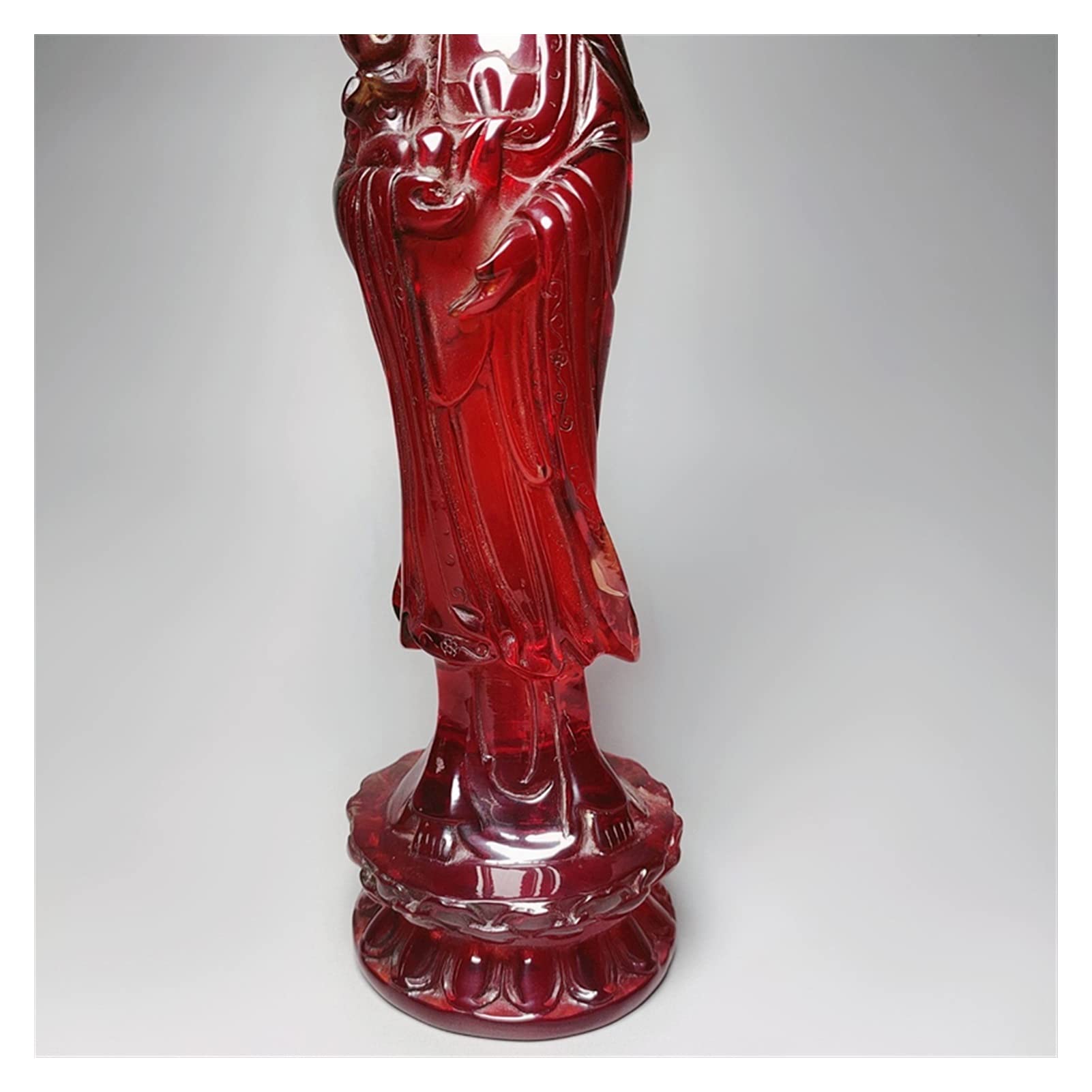 Amazon｜観音菩薩像仏像 絶妙な中国のアスワシの琥珀樹脂像 - Songzi