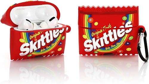 Funda de silicona para AirPods Pro de 21 generación (202320222019) con llavero, diseño de piel de dibujos animados de Suublg linda funda de carga