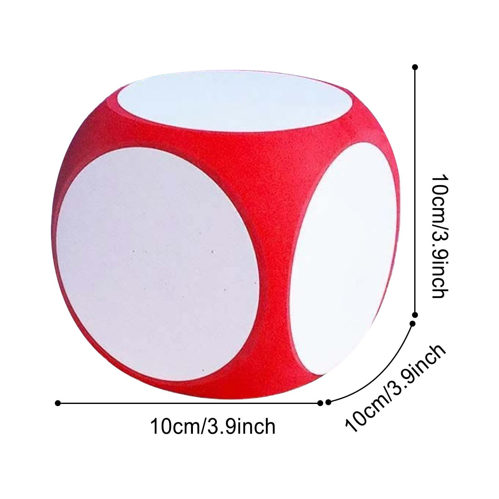 DOITOOL Lot de 4 dés géants effaçables à sec en mousse - Accessoires de jeu inscriptibles - Blocs effaçables à sec - Accessoires pédagogiques pour la