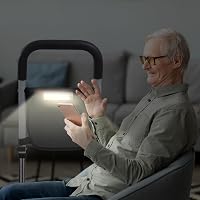 JAOGAUS Felállást Segítő Támasz Időseknek - Állítható Magasságú Kapaszkodó Ágyhoz, WC-hez, Kanapéhoz - Mozgásérzékelős Éjszakai Fénnyel, 136 6