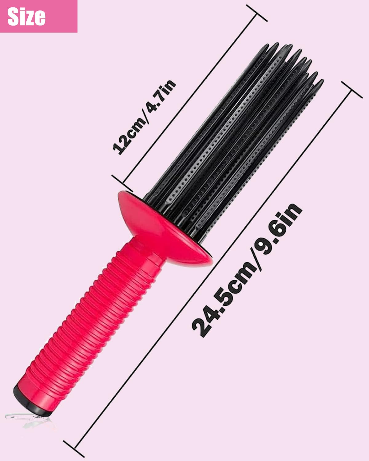 Curling Comb,Hair Curler Curling Make Up Brush Roller Tool Portable,Hair Curling Roll Comb,Air Feeling Curling Wand with 17 Teeth for Fluffy Hairstyles
