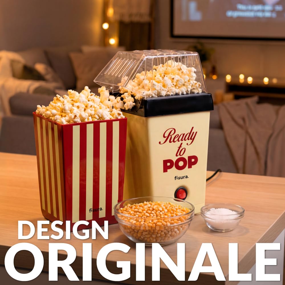 Fisura – Macchina per popcorn originale “Ready to pop”. Popcorn senza olio.