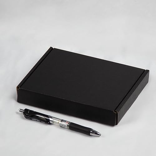 Miniatura 4 de Paquete de 50 cajas de envío pequeñas de 7 x 5 x 1 pulgadas, cajas de cartón corrugado negro, caja de embalaje de correo móvil