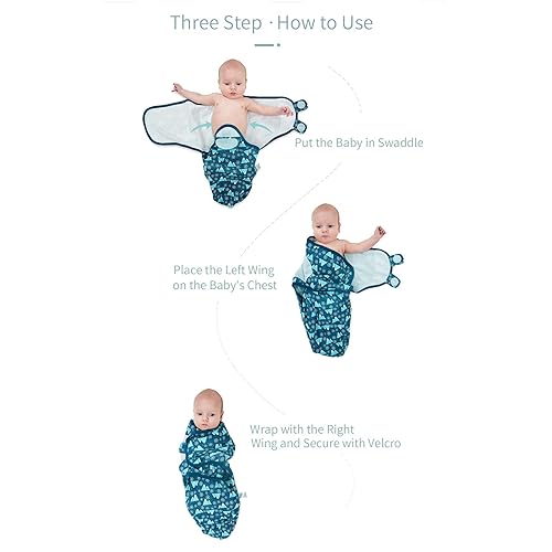 Vista 57 de insular Sacos para envolver al bebé, manta para recién nacido y bebé, juego de velcro ajustable para niños y niñas, saco de dormir de algodón suave