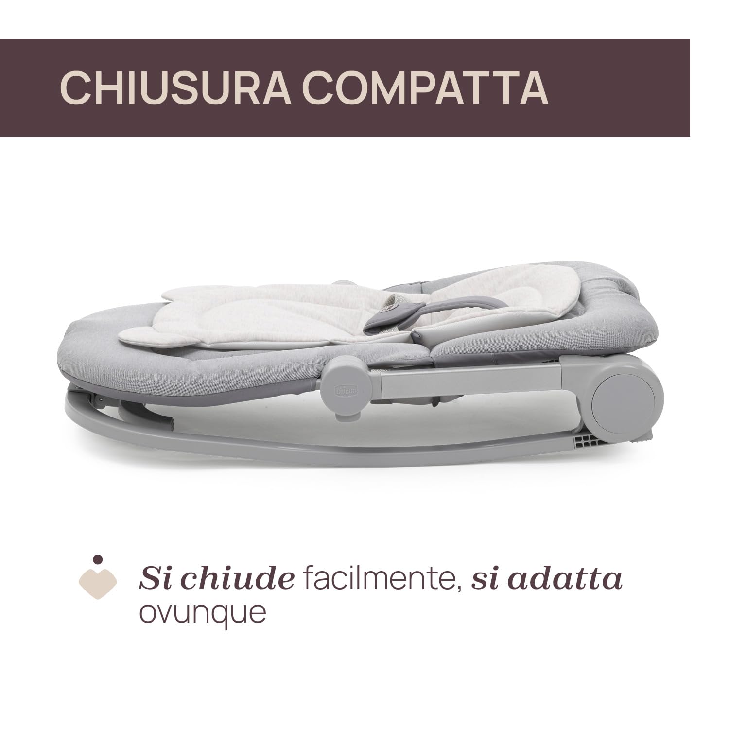 Chicco Sdraietta Mia 2in1, Sdraietta Neonato e Prima Sedia, Riduttore in Cotone Biologico, Barra Gioco Reversibile, Musica e Vibrazione, Modalità Dondolo o Fissa, Da 0 mesi a 18 kg
