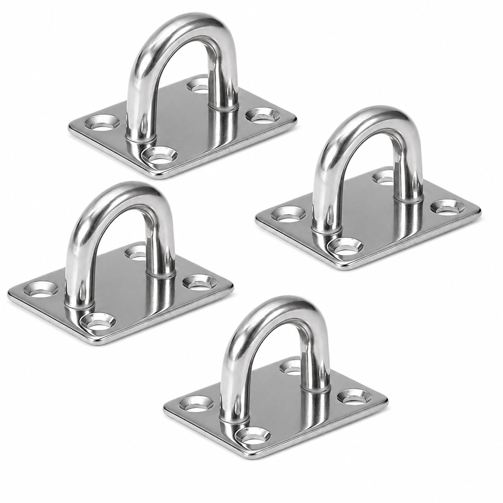 InYoHui 4 Pcs M5 M6 M8 Pad Eye Plate 304 Stainless Steel Heavy Duty