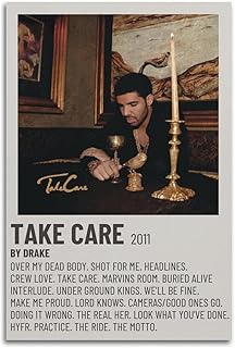 Drake Poster, Album, Collage, Kunst, Leinwand, Wandkunst, Dekor, Wohnzimmer, modern, Familienschlafzimmer, 30 x 45 cm, ungerahmt