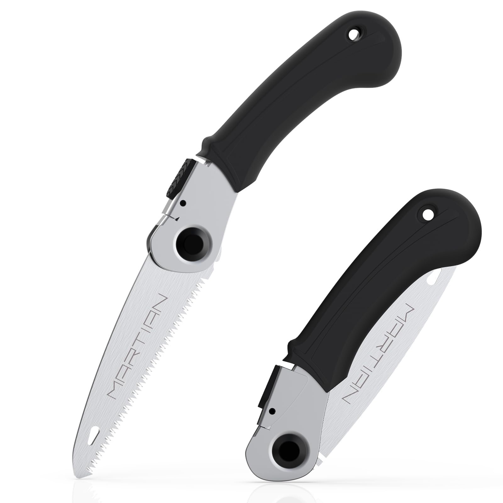 Outdoor Portable Mini Saw Compact Folding Design Belt-Mount Transparent Case Sharp Steel Blade for Camping Gardening Survival