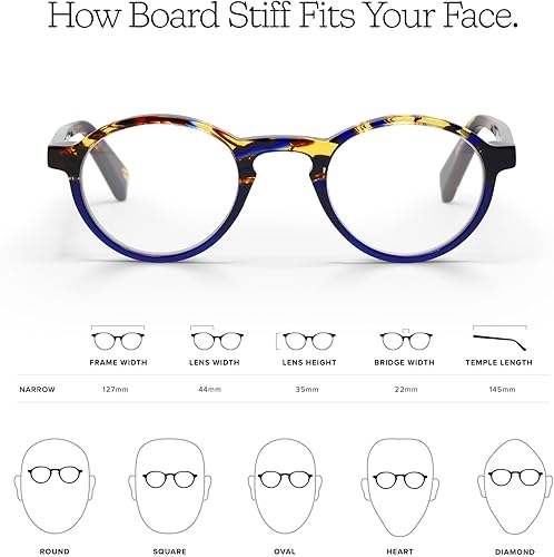 Miniatura 4 de eyebobs - Junta rígida (estrecha) Gafas de lectura premium para hombres y mujeres Marco redondo para caras estrechas Tamaños 0.0x - 4.0x