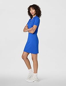 Lacoste Classic Short Sleeve Stretch Mini Pique Polo Dress, Ef8470 Dress