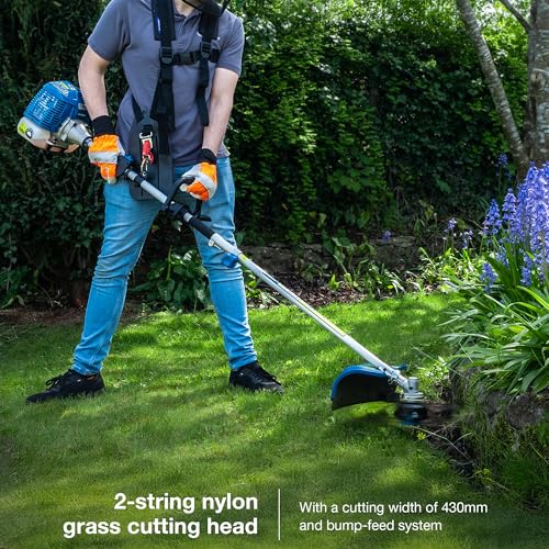 Hyundai 52cc Long Reach 5-in-1 Petrol Garden Multi Tool with 430mm Grass Trimmer, 425mm Hedge Trimmer, 10' Pole Chainsaw, Brushcutter with 800mm extension shaft