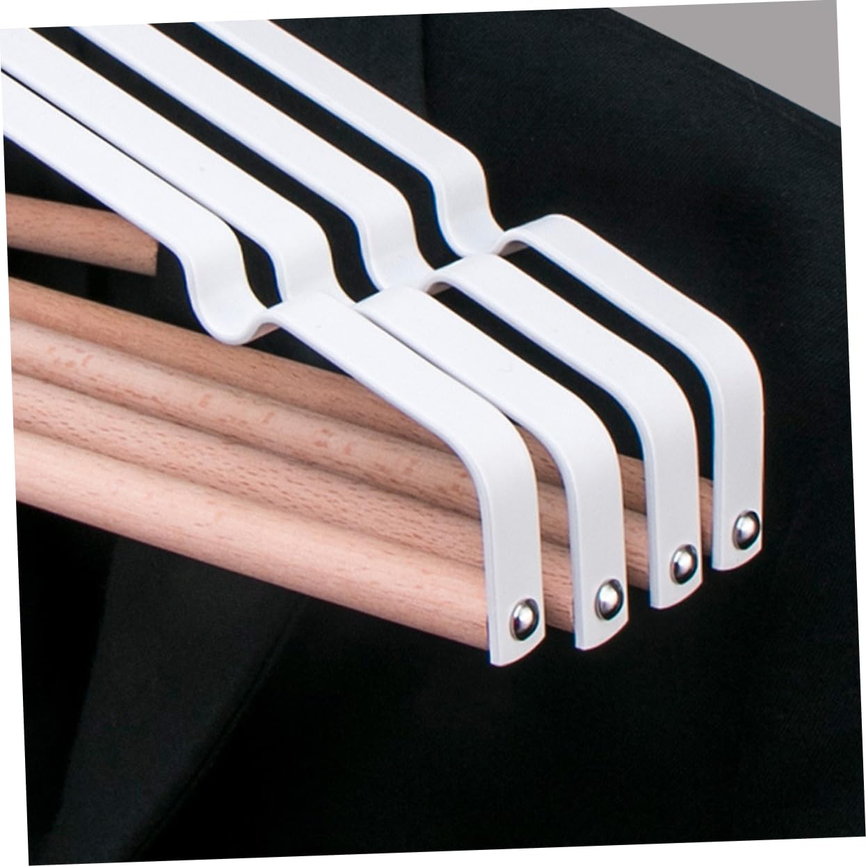 Zerodeko Artefacto de Percha de Ropa Moderno Antideslizante Hogar Infantil Perchas Engrosadas de Madera y Metal para Colgador de Ropa y Perchero
