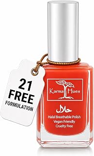 Karma Naturals Certified Halal Nail Polish - Breathable & Water Permeabl...